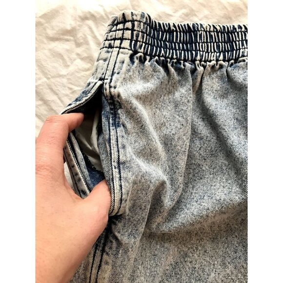 Vintage 80s Women's Pleated Mom Jeans High Waist Adjustable S-XL - Picture 6 of 9